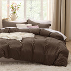 Bedsure White Duvet Cover Queen Size - 3 Pieces Prewashed Cotton-Like Polyester Extra Soft Bedding Set, Includes 1 Duvet Cover 90x90 Inches with Zipper Closure & 2 Pillow Shams, Comforter Not Included