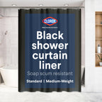 Clorox Shower Curtain Liner & Hooks, Premium Lightweight Flexible Waterproof 4g PEVA for Bathroom with Weighted Magnets, Standard Size 70" x 72", Frosty 1 Pack