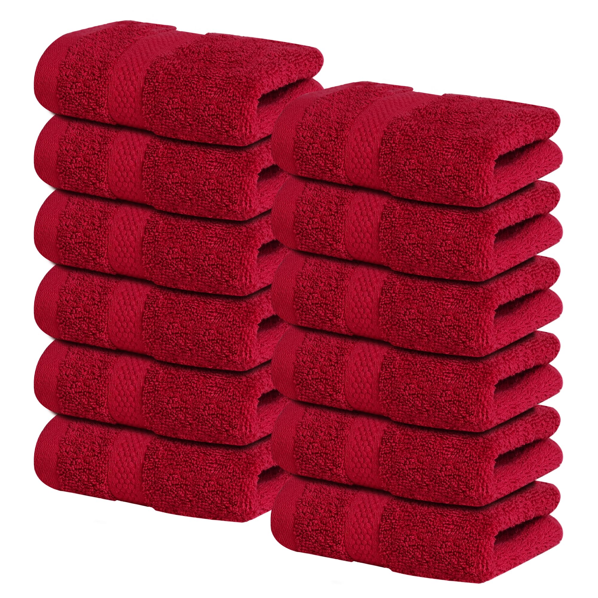 Infinitee Xclusives White Hand Towels for Bathroom - Set of 6 (16x28 inches) 600 GSM, 100% Cotton Ultra Soft, Quick Drying, Hotel Quality Hand Towel Set (Brilliant White, Hand Towels)