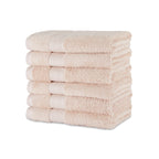 Amazon Basics 6-Piece Highly Absorbent Fade-Resistant Towel Set, 100% Cotton Towels for Bathroom, Soft, 2 Bath Towels, 2 Hand Towels, 2 Washcloths, Black