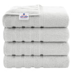 American Soft Linen Luxury Hand Towels for Bathroom, 100% Cotton Turkish 4 Piece Hand Towel Set, 600 GSM Hand Face Towels for Kitchen, White Hand Towels