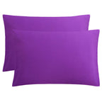 FLXXIE Pillow Cases Queen, Soft Microfiber Pillow Covers with Envelope Closure, Wrinkle Resistant Pillowcases, 2 Piece Set, 20x30, Black