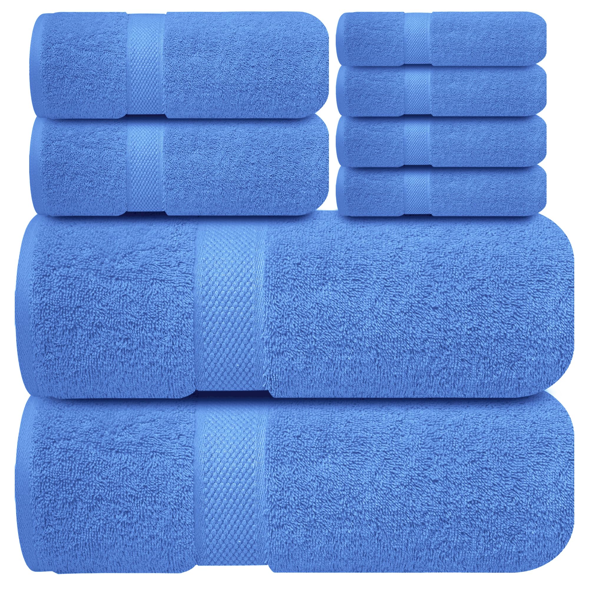 Infinitee Xclusives White Hand Towels for Bathroom - Set of 6 (16x28 inches) 600 GSM, 100% Cotton Ultra Soft, Quick Drying, Hotel Quality Hand Towel Set (Brilliant White, Hand Towels)
