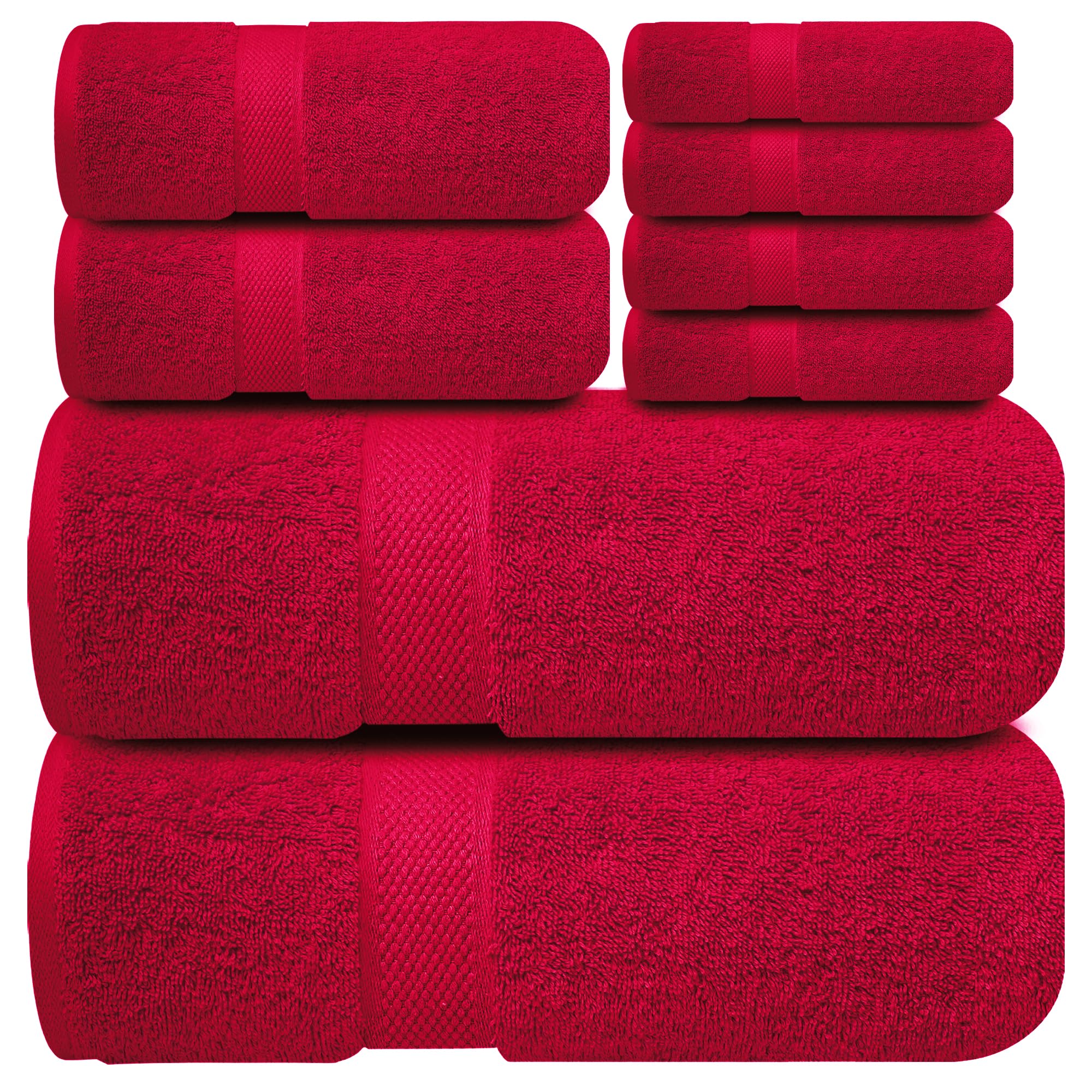Infinitee Xclusives White Hand Towels for Bathroom - Set of 6 (16x28 inches) 600 GSM, 100% Cotton Ultra Soft, Quick Drying, Hotel Quality Hand Towel Set (Brilliant White, Hand Towels)