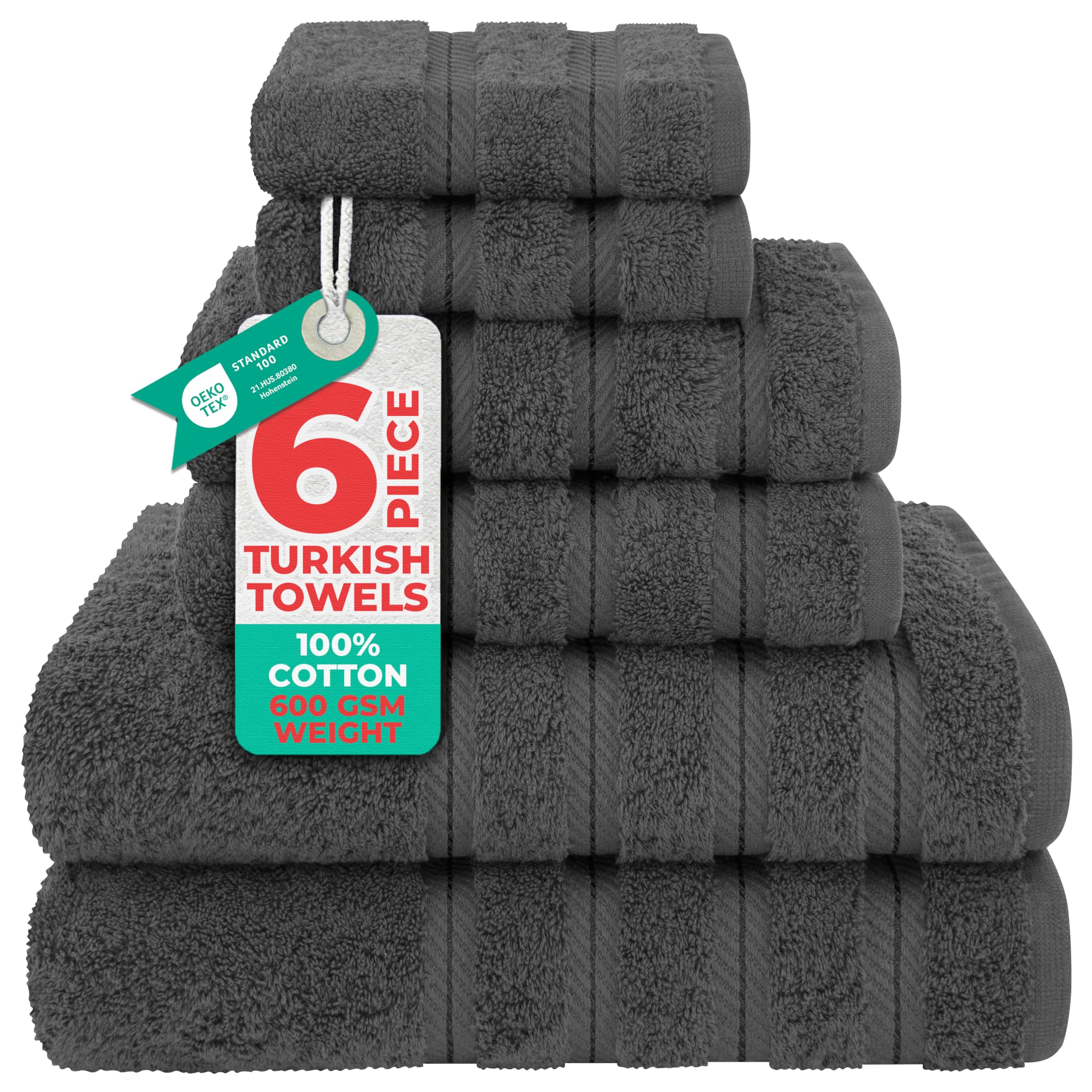 American Soft Linen Luxury Hand Towels for Bathroom, 100% Cotton Turkish 4 Piece Hand Towel Set, 600 GSM Hand Face Towels for Kitchen, White Hand Towels