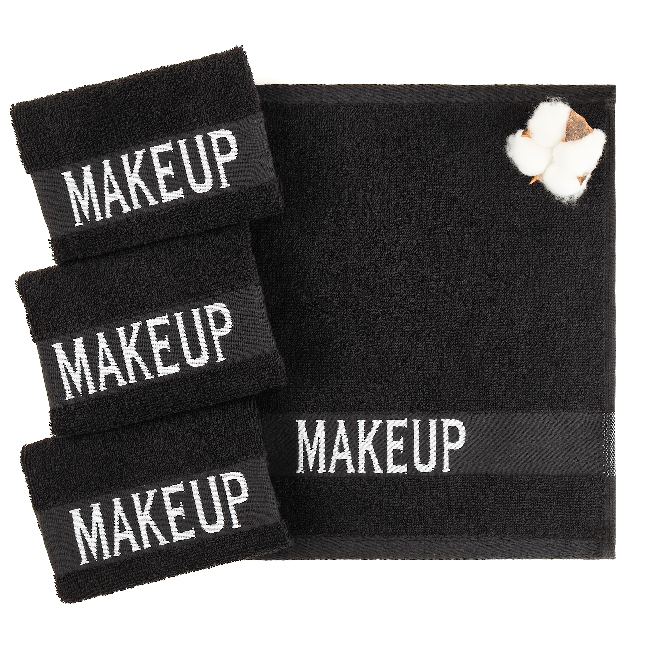 American Soft Linen Luxury Hand Towels for Bathroom, 100% Cotton Turkish 4 Piece Hand Towel Set, 600 GSM Hand Face Towels for Kitchen, White Hand Towels