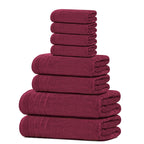 Tens Towels Pack of 8 Towels Set, 2 Extra Large Bath, 2 Hand, 4 Washcloths, 100% Cotton, Lighter Weight, Quicker to Dry, Super Absorbent, Perfect for Bathroom, Dark Grey