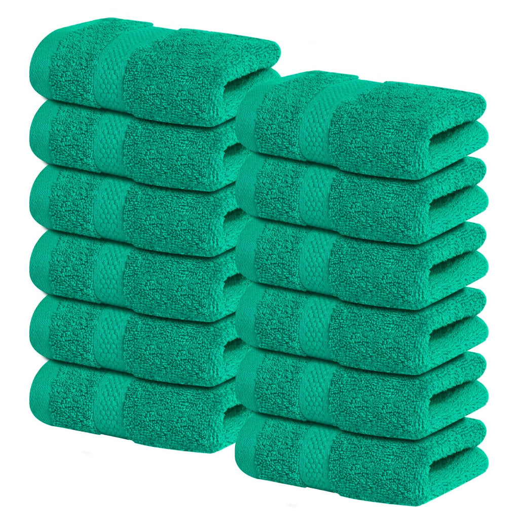 Infinitee Xclusives White Hand Towels for Bathroom - Set of 6 (16x28 inches) 600 GSM, 100% Cotton Ultra Soft, Quick Drying, Hotel Quality Hand Towel Set (Brilliant White, Hand Towels)