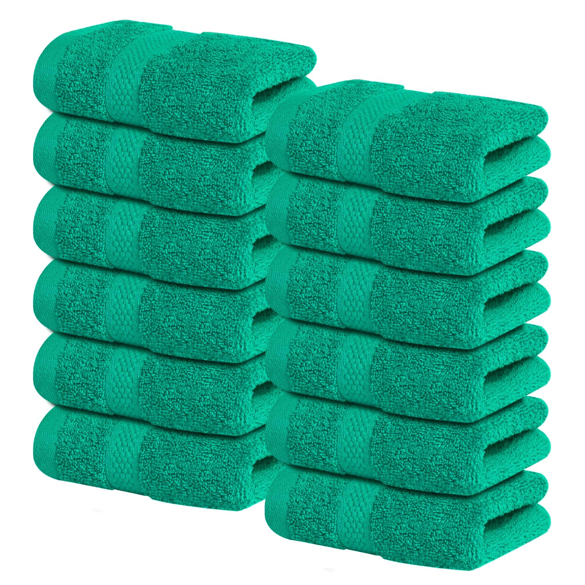 Infinitee Xclusives White Hand Towels for Bathroom - Set of 6 (16x28 inches) 600 GSM, 100% Cotton Ultra Soft, Quick Drying, Hotel Quality Hand Towel Set (Brilliant White, Hand Towels)