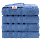 American Soft Linen Luxury Hand Towels for Bathroom, 100% Cotton Turkish 4 Piece Hand Towel Set, 600 GSM Hand Face Towels for Kitchen, White Hand Towels