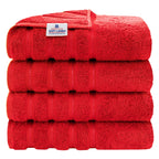 American Soft Linen Luxury Hand Towels for Bathroom, 100% Cotton Turkish 4 Piece Hand Towel Set, 600 GSM Hand Face Towels for Kitchen, White Hand Towels