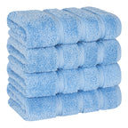 American Soft Linen Luxury Hand Towels for Bathroom, 100% Cotton Turkish 4 Piece Hand Towel Set, 600 GSM Hand Face Towels for Kitchen, White Hand Towels