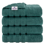 American Soft Linen Luxury Hand Towels for Bathroom, 100% Cotton Turkish 4 Piece Hand Towel Set, 600 GSM Hand Face Towels for Kitchen, White Hand Towels