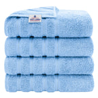 American Soft Linen Luxury Hand Towels for Bathroom, 100% Cotton Turkish 4 Piece Hand Towel Set, 600 GSM Hand Face Towels for Kitchen, White Hand Towels