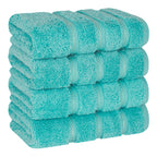 American Soft Linen Luxury Hand Towels for Bathroom, 100% Cotton Turkish 4 Piece Hand Towel Set, 600 GSM Hand Face Towels for Kitchen, White Hand Towels