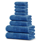 Tens Towels Pack of 8 Towels Set, 2 Extra Large Bath, 2 Hand, 4 Washcloths, 100% Cotton, Lighter Weight, Quicker to Dry, Super Absorbent, Perfect for Bathroom, Dark Grey