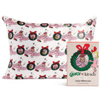 19x36 Garden Toile Zippered Cooling Satin Pillowcase Wrinkle-Soft for Hair & Skin, Softer Than Silk