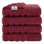 American Soft Linen Luxury Hand Towels for Bathroom, 100% Cotton Turkish 4 Piece Hand Towel Set, 600 GSM Hand Face Towels for Kitchen, White Hand Towels
