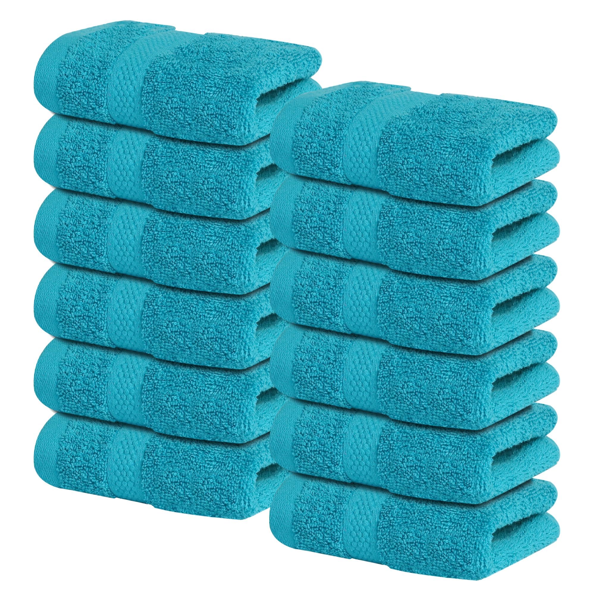 Infinitee Xclusives White Hand Towels for Bathroom - Set of 6 (16x28 inches) 600 GSM, 100% Cotton Ultra Soft, Quick Drying, Hotel Quality Hand Towel Set (Brilliant White, Hand Towels)