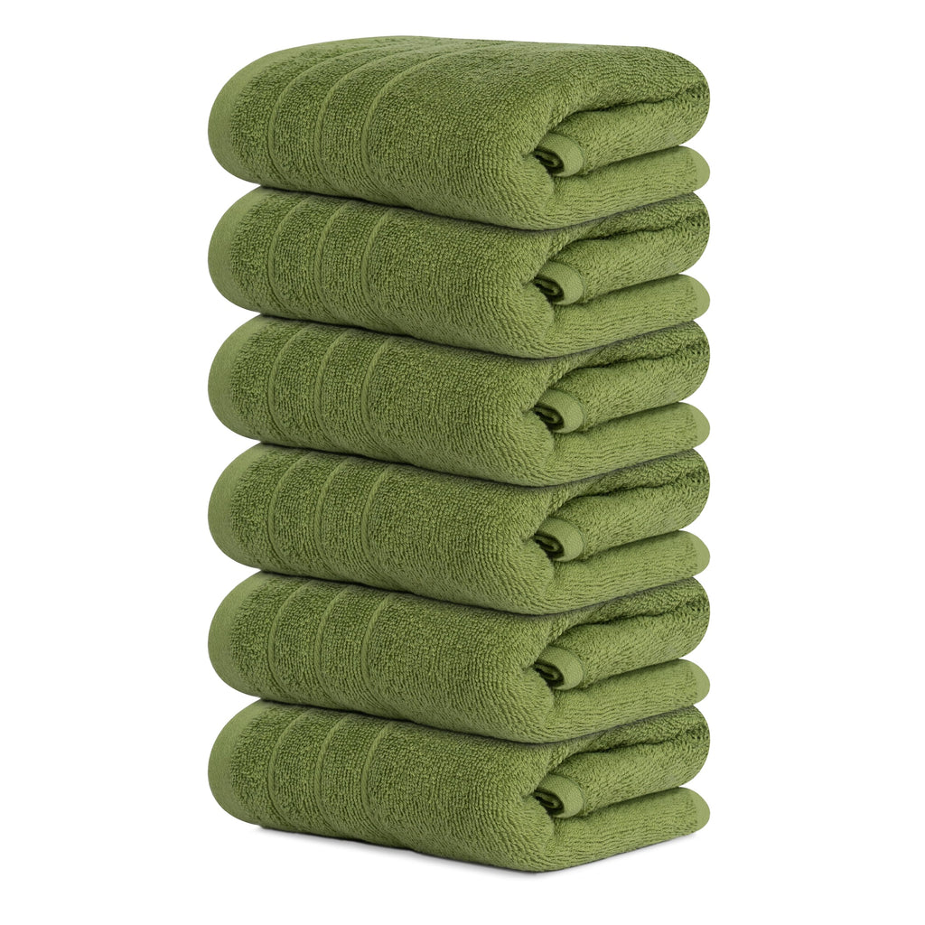 Tens Towels Pack of 6 Hand Towels, 100% Cotton, Lighter Weight, Quick to Dry, 16 x 28 Inches, Super Soft & Absorbent, Perfect for Bathroom & Kitchen, Dark Grey