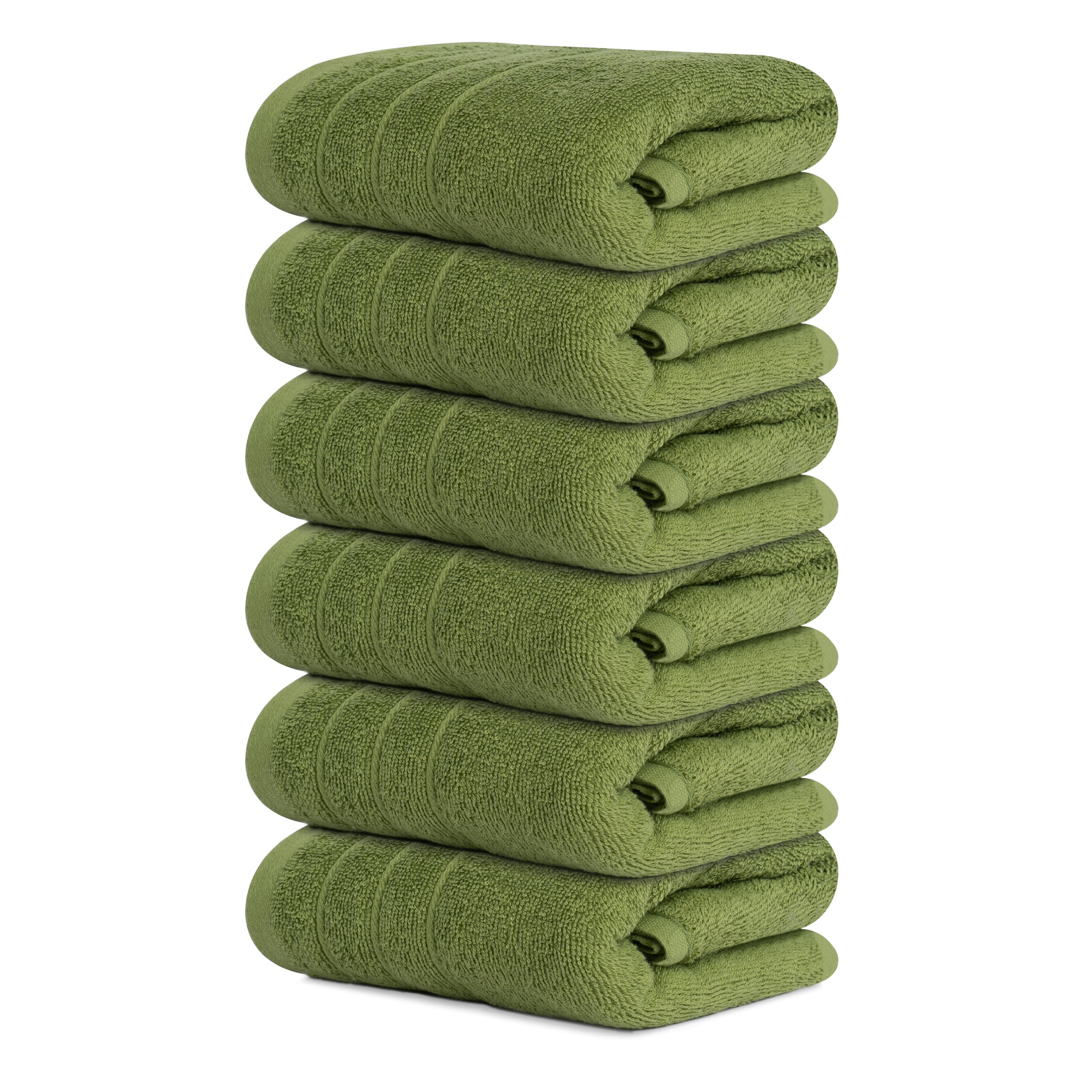Tens Towels Pack of 6 Hand Towels, 100% Cotton, Lighter Weight, Quick to Dry, 16 x 28 Inches, Super Soft & Absorbent, Perfect for Bathroom & Kitchen, Dark Grey
