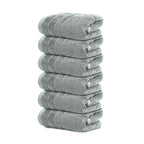 Tens Towels Pack of 6 Hand Towels, 100% Cotton, Lighter Weight, Quick to Dry, 16 x 28 Inches, Super Soft & Absorbent, Perfect for Bathroom & Kitchen, Dark Grey