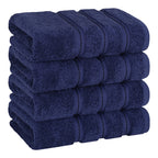 American Soft Linen Luxury Hand Towels for Bathroom, 100% Cotton Turkish 4 Piece Hand Towel Set, 600 GSM Hand Face Towels for Kitchen, White Hand Towels