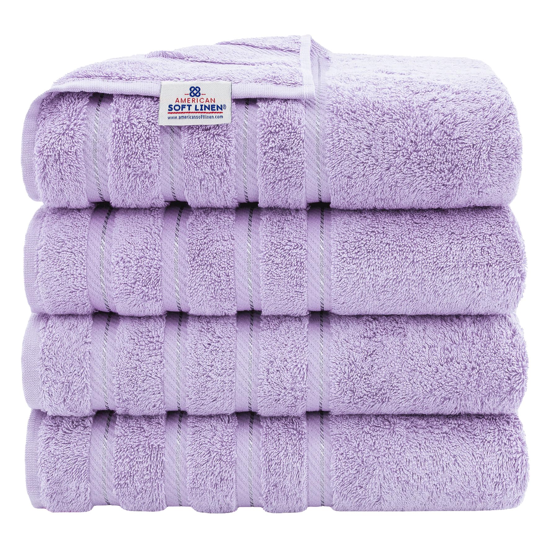 American Soft Linen Luxury Hand Towels for Bathroom, 100% Cotton Turkish 4 Piece Hand Towel Set, 600 GSM Hand Face Towels for Kitchen, White Hand Towels