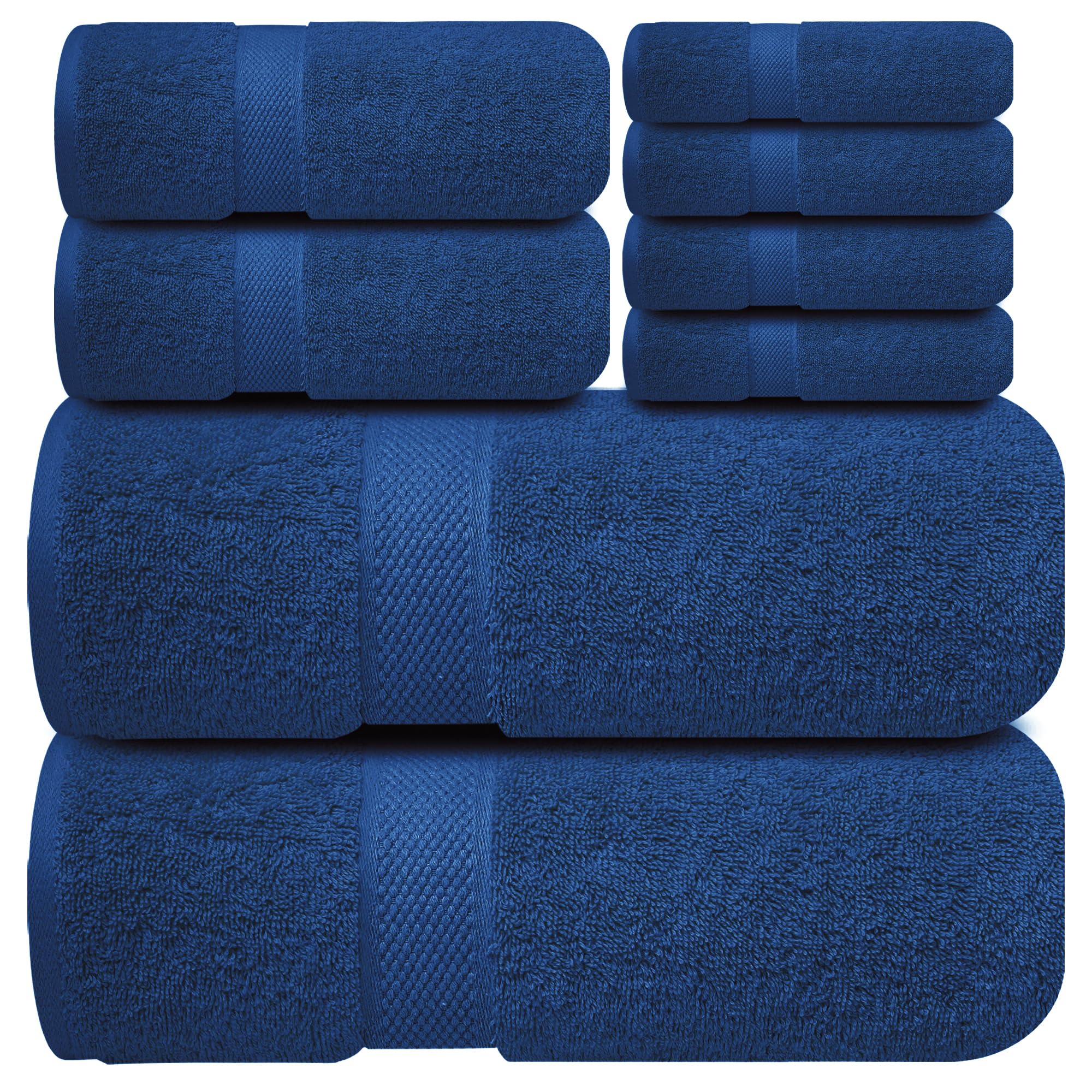 Infinitee Xclusives White Hand Towels for Bathroom - Set of 6 (16x28 inches) 600 GSM, 100% Cotton Ultra Soft, Quick Drying, Hotel Quality Hand Towel Set (Brilliant White, Hand Towels)