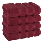 American Soft Linen Luxury Hand Towels for Bathroom, 100% Cotton Turkish 4 Piece Hand Towel Set, 600 GSM Hand Face Towels for Kitchen, White Hand Towels