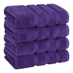 American Soft Linen Luxury Hand Towels for Bathroom, 100% Cotton Turkish 4 Piece Hand Towel Set, 600 GSM Hand Face Towels for Kitchen, White Hand Towels