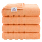 American Soft Linen Luxury Hand Towels for Bathroom, 100% Cotton Turkish 4 Piece Hand Towel Set, 600 GSM Hand Face Towels for Kitchen, White Hand Towels