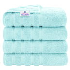 American Soft Linen Luxury Hand Towels for Bathroom, 100% Cotton Turkish 4 Piece Hand Towel Set, 600 GSM Hand Face Towels for Kitchen, White Hand Towels