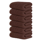 Tens Towels Pack of 6 Hand Towels, 100% Cotton, Lighter Weight, Quick to Dry, 16 x 28 Inches, Super Soft & Absorbent, Perfect for Bathroom & Kitchen, Dark Grey