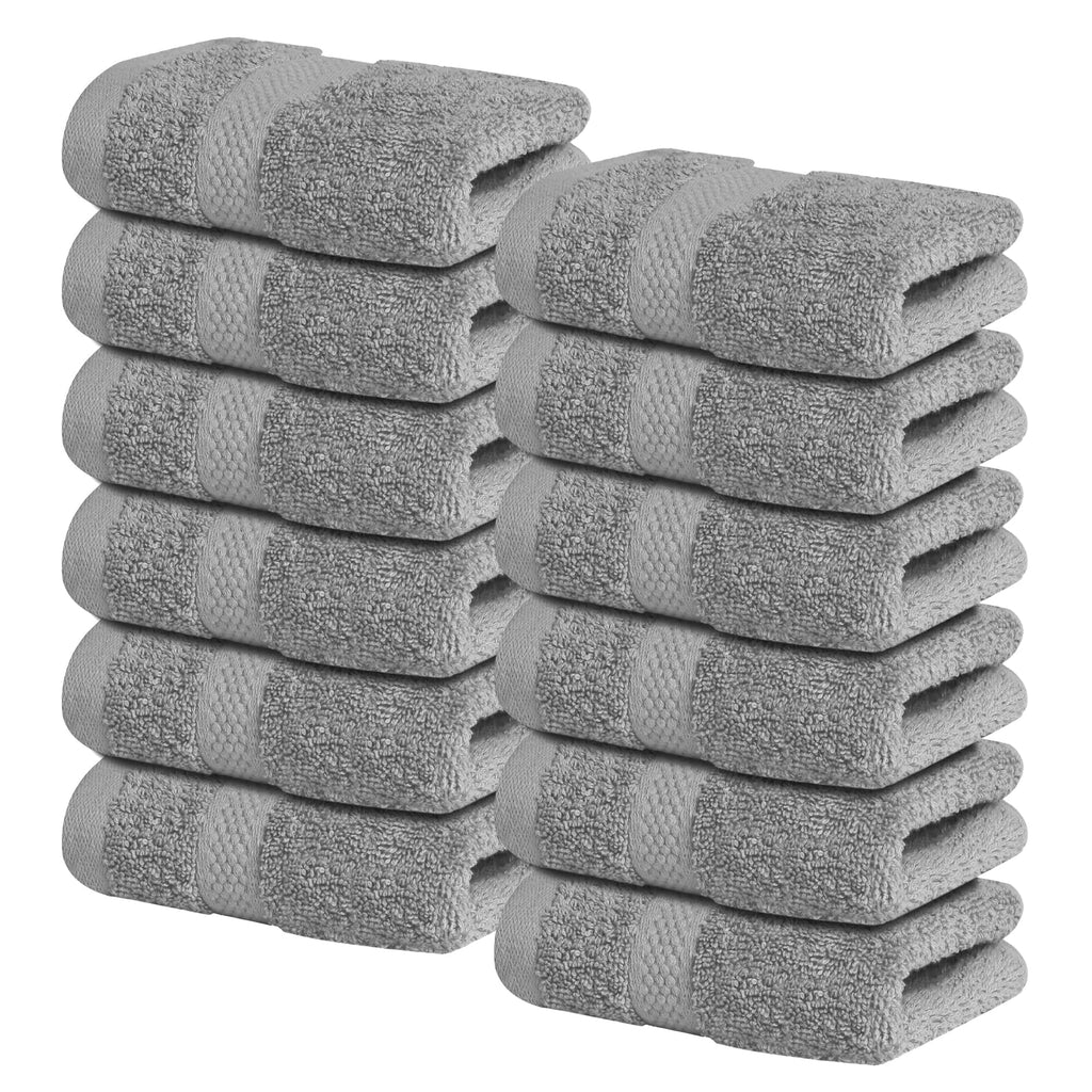Infinitee Xclusives White Hand Towels for Bathroom - Set of 6 (16x28 inches) 600 GSM, 100% Cotton Ultra Soft, Quick Drying, Hotel Quality Hand Towel Set (Brilliant White, Hand Towels)