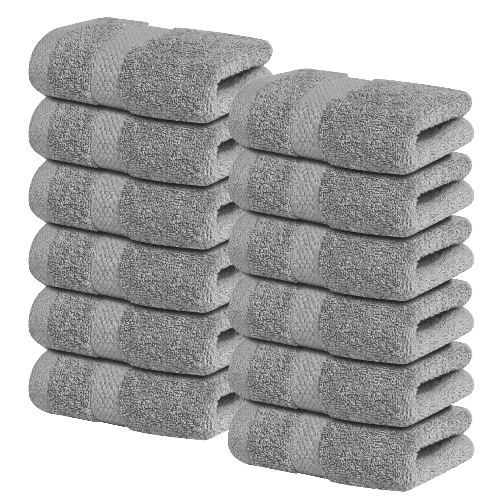 Infinitee Xclusives White Hand Towels for Bathroom - Set of 6 (16x28 inches) 600 GSM, 100% Cotton Ultra Soft, Quick Drying, Hotel Quality Hand Towel Set (Brilliant White, Hand Towels)