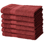 Amazon Basics 6-Piece Highly Absorbent Fade-Resistant Towel Set, 100% Cotton Towels for Bathroom, Soft, 2 Bath Towels, 2 Hand Towels, 2 Washcloths, Black